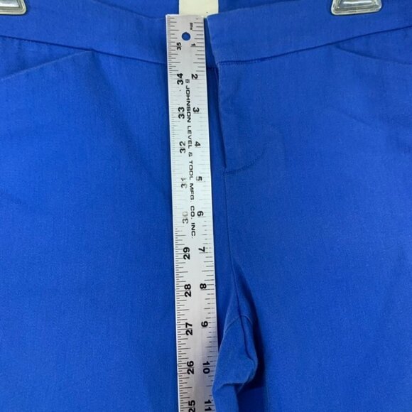 Ecru Womans 4 Office Dress Pants Bright Blue Skinny Ankle Mid Rise Stretch - Picture 8 of 15